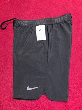 Nike Black Performance Shorts with Grey Swoosh